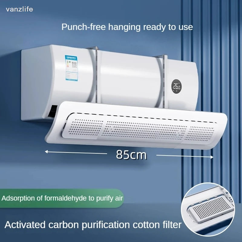 Air Conditioner Windshield Anti-Direct Blowing Wall Mount Universal Wind Shield Cover Air Outlet Baffle Plate Curtain