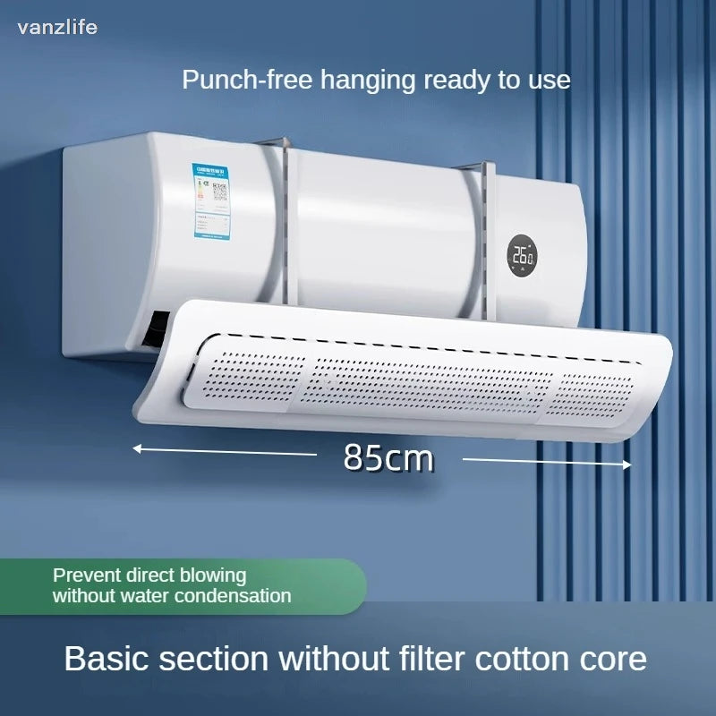 Air Conditioner Windshield Anti-Direct Blowing Wall Mount Universal Wind Shield Cover Air Outlet Baffle Plate Curtain