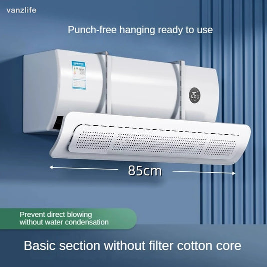Air Conditioner Windshield Anti-Direct Blowing Wall Mount Universal Wind Shield Cover Air Outlet Baffle Plate Curtain